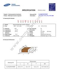 CL21B225KOFNNNF Datasheet Cover