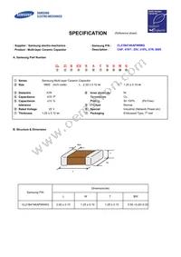 CL21B474KAFNNWG Datasheet Cover