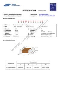 CL21B684KOFNFNE Datasheet Cover