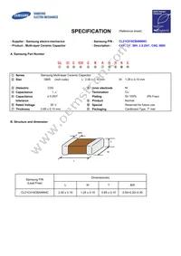 CL21C010CBANNNC Datasheet Cover