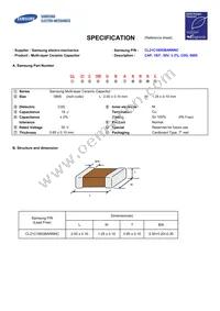 CL21C180GBANNNC Datasheet Cover