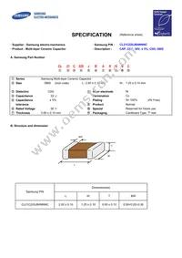 CL21C220JBANNNC Datasheet Cover