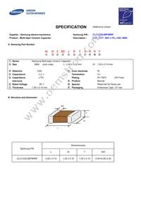 CL21C222JBFNNNF Datasheet Cover