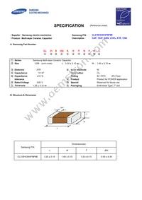 CL31B103KHFNFNE Datasheet Cover