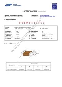 CL31B106KBHNNNE Datasheet Cover