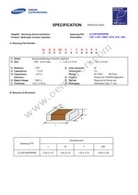 CL31B152KIFNFNE Datasheet Cover