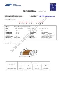 CL31B332KHFSFNE Datasheet Cover