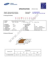 CL31B682KHFNFNE Datasheet Cover