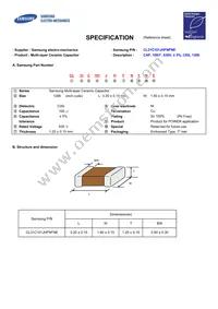 CL31C101JHFNFNE Datasheet Cover