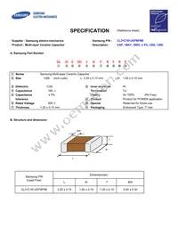 CL31C181JGFNFNE Datasheet Cover