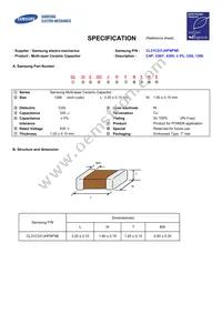 CL31C331JHFNFNE Datasheet Cover