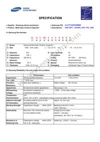 CL31F104ZACNBND Datasheet Cover