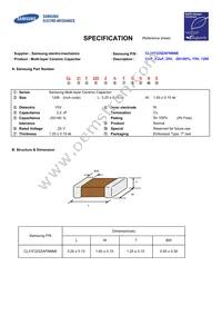 CL31F225ZAFNNNE Datasheet Cover