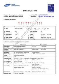 CL31X106MOCLNNC Datasheet Cover