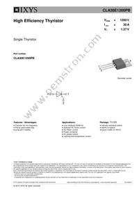 CLA30E1200PB Datasheet Cover