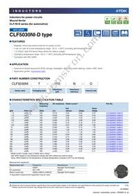 CLF5030NIT-221M-D Datasheet Cover