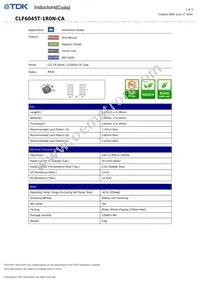 CLF6045T-1R0N-CA Datasheet Cover