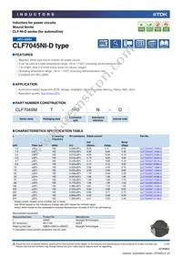 CLF7045NIT-6R8N-D Datasheet Cover
