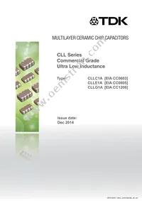 CLLE1AX7S0G225M085AC Datasheet Cover