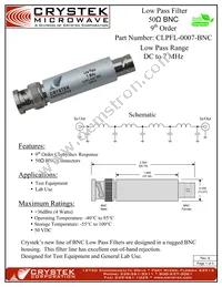 CLPFL-0007-BNC Datasheet Cover