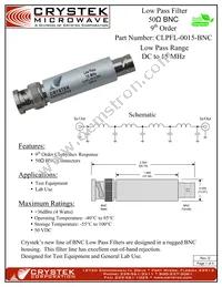 CLPFL-0015-BNC Datasheet Cover