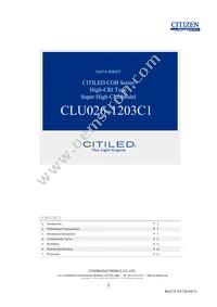 CLU026-1203C1-403H7G5 Datasheet Cover