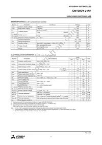 CM100DY-24NF Datasheet Page 2