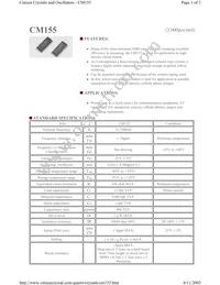 CM155-32.768KDZFTR Datasheet Cover