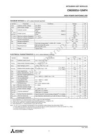 CM200DU-12NFH Datasheet Page 2
