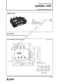 CM200RL-12NF Datasheet Cover