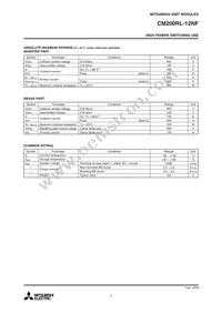 CM200RL-12NF Datasheet Page 2
