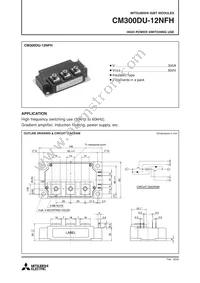 CM300DU-12NFH Datasheet Cover