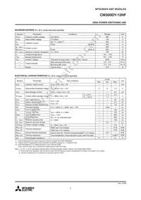 CM300DY-12NF Datasheet Page 2