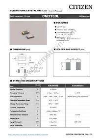 CM315DL32768EZFT Datasheet Cover