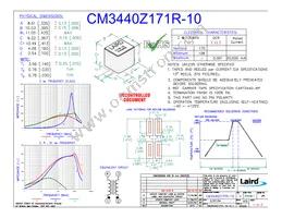CM3440Z171R-10 Datasheet Cover
