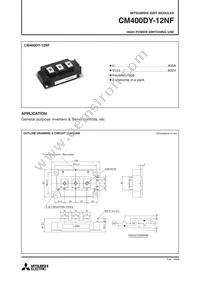 CM400DY-12NF Datasheet Cover