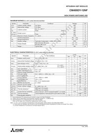 CM400DY-12NF Datasheet Page 2