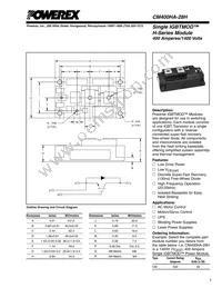 CM400HA-28H Datasheet Cover