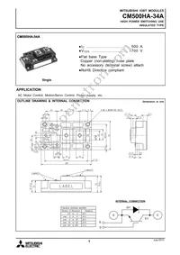 CM500HA-34A Datasheet Cover