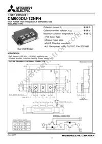 CM600DU-12NFH Datasheet Cover