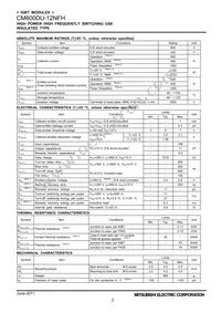 CM600DU-12NFH Datasheet Page 2