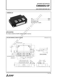 CM600DU-5F Datasheet Cover