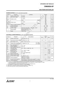 CM600DU-5F Datasheet Page 2