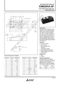 CM600HA-5F Datasheet Cover