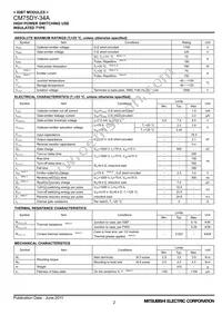 CM75DY-34A Datasheet Page 2