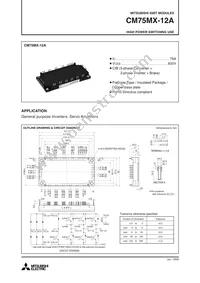 CM75MX-12A Datasheet Cover