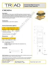 CME2425-6-B Datasheet Cover