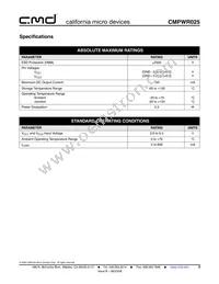 CMPWR025R Datasheet Page 3