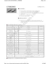 CMR200TB32.768KDZBTR Datasheet Cover