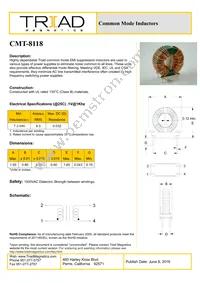 CMT-8118-B Datasheet Cover